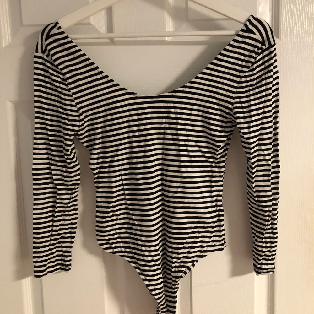 Forever 21 stripe bodysuit